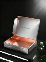 Individuelles Logo Geprägte Glasdose Box mit Schwammfutter aus Recyclingmaterialien Benutzerdefinierte Farbe 2mm Dicke Klebefreie Verpackung