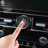 Stiker Penutup Jam Digital Ventilasi Udara Dasbor Pusat Interior Mobil untuk Toyota Camry 2018-2020