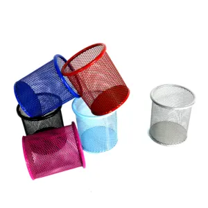 China Office Sample Black Powder Coated Office Desk <strong>Desktop</strong> Metal Mesh Pen Holder <strong>for</strong> Office <strong>Organizer</strong> - Product Image 6
