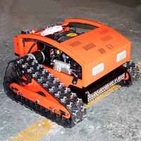Mesin Pemotong Rumput Mini RC Robot Bertenaga Bensin 7.5HP 250cc dengan Remote Control Industri Berkualitas Tinggi yang Dapat Disesuaikan