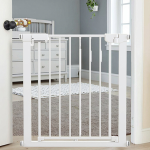 Child Safety Metal Door Fence Gate Set <strong>Kids</strong> <strong>Bath</strong> <strong>Potty</strong> Kitchen Stair Guardrails 75-82cm 1-2 Years Multifunction Large Straight - Product Image 4