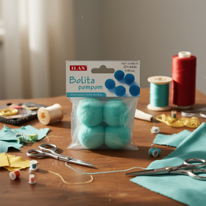 Pompon Iln Bolita 4.0 Cm Turchese per Forniture Artigianali - Product Image 3