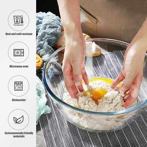 Glass BPA Free Salad Bowl with Plastic Lid 2 <b>Compartments</b> for <b>Lunch</b> <b>Boxes</b>-Portable & Eco-Friendly Dining - Product Image 4