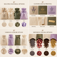 Sachet parfumé en lin personnalisé avec logo, pochette parfumée à la lavande, emballage cadeau, fabricant OEM