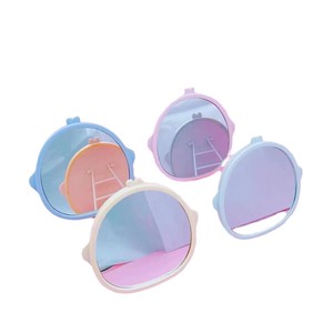 Lovecomb Table <b>Mirror</b> 15x15cm <b>Plastic</b> Frame Oval Shape Cute Cartoon Design For Girls Makeup And Travel Use - Product Image 5