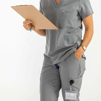 Uniforme de personnalisation d'usine matériau extensible hôpital médecin infirmière gommage femmes travail gommages uniformes gommage survêtement ensembles