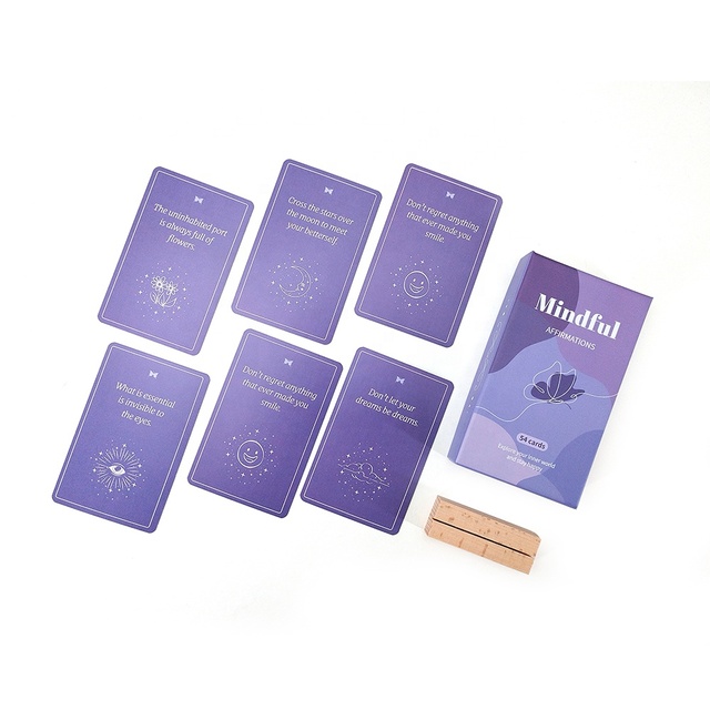 High Quality Customizable Thank You Affirmation Cards Family Luxury Private Label Self Love Anti-Anxiety Paper Smeta Certified