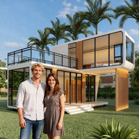 XULV Maison préfabriquée de luxe moderne en acier et verre, cabine capsule spatiale pratique, hébergement mobile écologique, hôtels préfabriqués pour le tourisme
