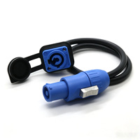 Câble PowerCON de qualité industrielle, prise de panneau de type D pour entrée/sortie, câble de raccordement pour racks d'équipement, audio professionnel et scène