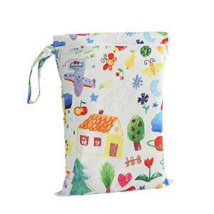 Sac à main étanche de grande capacité pour vêtements de bain réutilisable PUL Rangement pour couches de voyage Organisateur de sac à main - Product Image 1