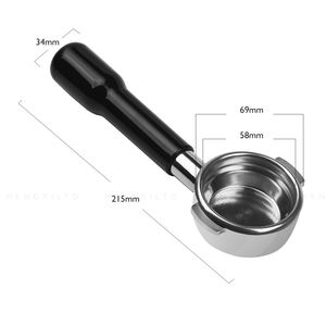 Herramientas de Barista de alta calidad 304 acero inoxidable tipo pesado E61 Espresso café sin fondo portafiltro 58mm - Product Image 5