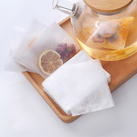 Sachets de thé réutilisables en fibre de maïs biodégradable avec logo, filtre à thé pyramidal avec cordon de serrage, sachet de thé vide personnalisé