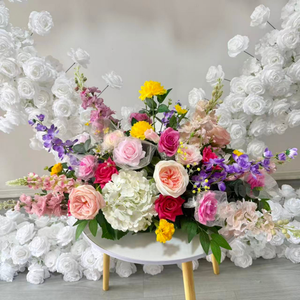 Ramo de Flores de Delphinium de Seda Artificial <span class=keywords><strong>en</strong></span> Oferta, Ramo de Jacinto de Seda Artificial <span class=keywords><strong>en</strong></span> Azul Claro, Blanco y Rojo de 84 cm para Decoración de Bodas y San Valentín - Product Image 5