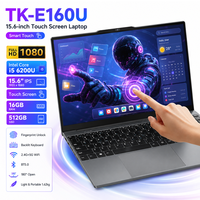 Prix d'usine, écran tactile réactif de 15,6 pouces, Intel I5 6200U, Windows 10 11 Pro, ordinateur portable fin pour l'éducation