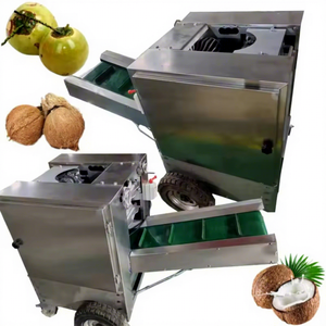Peladora automática de cáscara de coco marrón, máquina de eliminación de cáscara de coco, máquina peladora de cáscara de coco con cinta transportadora - Product Image 1