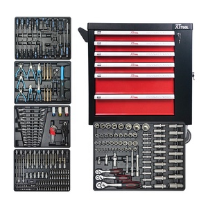 RT244A 244 Pcs profesional taller cuatro ruedas herramientas de almacenamiento de gabinete de carro - Product Image 1