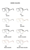 Monture de lunettes carrée en métal de qualité supérieure avec détail unique vis à billes, anti-lumière bleue, pour femmes modernes - Vente en gros