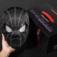 Masque de tête de super-héros araignée en latex réaliste avec yeux mobiles, accessoire de costume de haute qualité pour événements et fêtes