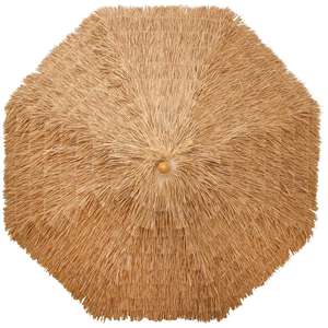 9 FT Aluminum <strong>Thatched</strong> Tiki Roof Central Pole <strong>Beach</strong> <strong>Umbrella</strong> Straw Hula <strong>Beach</strong> <strong>Umbrella</strong> - Product Image 3