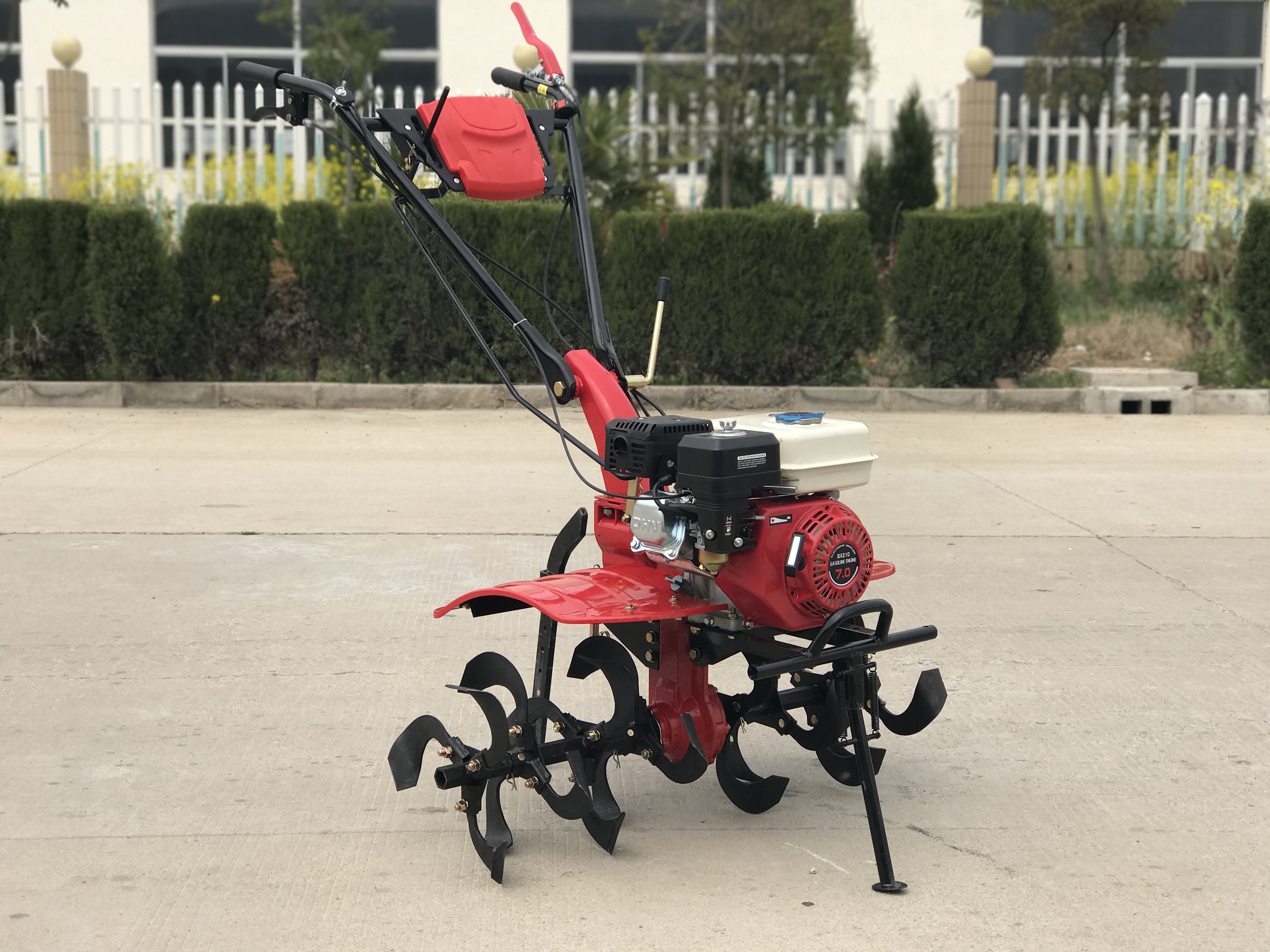 日本製オリジナルエンジン7馬力ガソリンミニ耕運機ロータリー5速耕運機