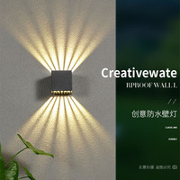 Lámpara de Pared LED de Doble Cabezal para Exteriores, Impermeable, para Paredes, Pasillos y Balcones; Iluminación Superior e Inferior; IP65