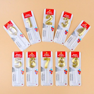 Bougie numérique dorée argentée métallique sans fumée de haute qualité, décoration de gâteau d'anniversaire pour enfants, bougies numériques scintillantes - Product Image 6