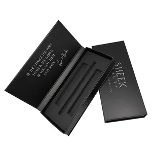 Matt Black 5ml 10ml Perfume Pulverizador Garrafa Atomizador De Papel Perfume Tester Amostra De Embalagem Caixa Magnética com Espuma