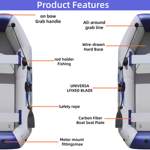 <span class=keywords><strong>Bateau</strong></span> pneumatique multi-personnes, capacité de 1 à 9 personnes, en PVC, pour la pêche et les sports nautiques - Product Image 4