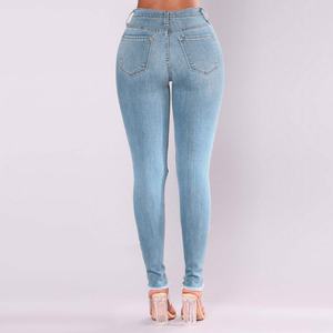 Pantalones Vaqueros Ajustados de Cintura Alta para Mujer, Estilo Western, Desgastados, Rotos, de Mezclilla - Product Image 3