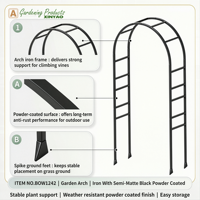 Arche de jardin élégante et minimaliste en fer tubulaire carré, thermolaquée, anti-rouille, résistante aux intempéries, pour jardin et patio, vente en gros OEM