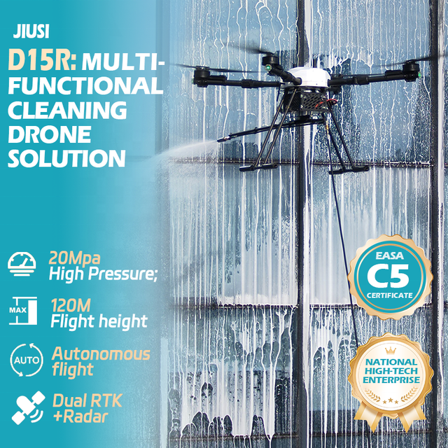 JIUSI D15R 20Mpa High Pressure Window & Facade Cleaning Drone Ready to Fly RTK Enabled