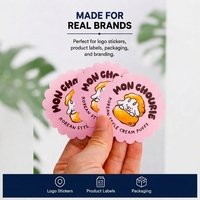 Autocollants découpés sur mesure de toutes formes et tailles, étiquettes de logo pour l'emballage de produits, marquage de la marque, bords propres, découpe précise, impression OEM