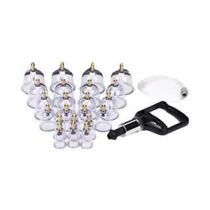 Taşınabilir profesyonel çin 22-Cup akupunktur çukurluğu terapi seti Hijama masaj kiti vücut uygulama için vakum manyetik pompa - Product Image 3