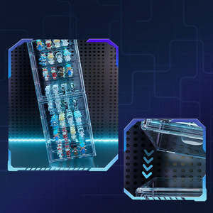 Vitrina de acrílico para figuras, caja de almacenamiento transparente a prueba de polvo de 18L para juguetes Gundam Lego, estante de exhibición de coleccionables con luz Led - Product Image 2