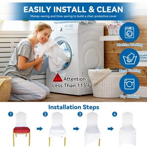 Fundas para <span class=keywords><strong>sillas</strong></span> <span class=keywords><strong>de</strong></span> Spandex blancas lavables Ajuste universal para banquete <span class=keywords><strong>de</strong></span> boda <span class=keywords><strong>de</strong></span> fiesta - Product Image 4