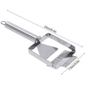 ส้อมน้ำผึ้งสแตนเลสแบบสองหัว, ที่ตักน้ำผึ้งแบบกรอบรัง, อุปกรณ์เลี้ยงผึ้ง - Product Image 6