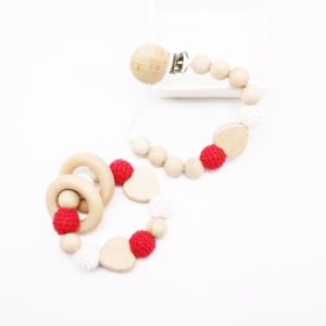 Ciuccio per dentizione in legno clip per ciuccio per bambini portatenella per 0-12 mesi - Product Image 6