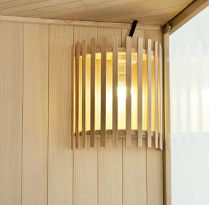 大型4-8人ペンタゴンデザインカスタマイズ屋内カナダヘムロック/レッドシダー木制スチームサウナ - Product Image 3