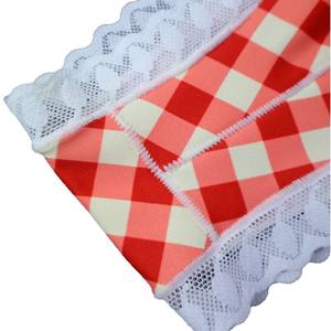 セクシーなブリーフ、トレンディなメンズ下着、格子柄のナイロンTバック、通気性と快適性を備えた男性用シシーパンティー - Product Image 5