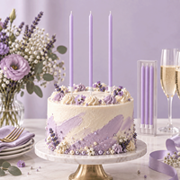 Bougies en gros Macaron créatives, longues et fines, pastel, pour décoration intérieure, à combustion propre, pour fêtes d'anniversaire et dîners en famille