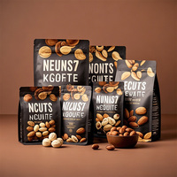 Staande zak met venster, hersluitbaar, voor snacks, noten, gedroogd fruit, aluminiumfolie, PET voedselzak, plastic ritssluiting