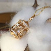 Cristal 925 Sterling Argent Plaqué Bijoux Accessoires Mignon Animal Carrousel Cheval Pendentif Collier Collier En Or