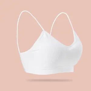 Disposable Sterilized Wire-free Soft Cup Padded Cotton Sports Bra For Travel