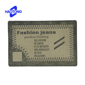 Tùy chỉnh logo dập nổi khâu thương hiệu jeans trở lại da vá chất lượng cao nhãn hàng may mặc - Product Image 6
