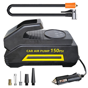 Pompe à air portable 150 PSI, mini gonfleur de pneus, compresseur d'air pour voiture, moto, vélo, ballon, éclairage LED - Product Image 1