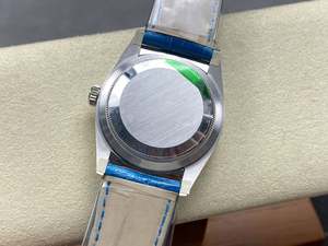 Montre pour homme en moissanite, montres mécaniques automatiques, cadran entièrement serti de diamants, chiffres romains bleus, bracelet en cuir véritable, zircon personnalisé - Product Image 3