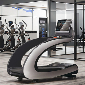 Équipement de gym multifonctionnel professionnel commercial incurvé avec moniteur de fréquence cardiaque sans fil et matériau ABS - Product Image 3
