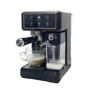 Máquina de café expreso multifuncional italiana, <span class=keywords><strong>cafetera</strong></span> <span class=keywords><strong>programable</strong></span> personalizada de 20 bares con pantalla táctil grande y Espumador de leche para hoteles - Product Image 1