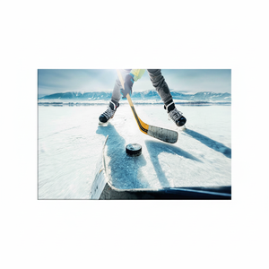 Printed Canvas: Elegant Ice Hockey Game Artwork for Home Decor,<b>WRAPPED</b> CANVAS - Product Image 2