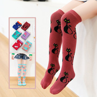 Chaussettes montantes pour jeunes filles, motif Baleine Color City, animaux de dessin animé, en coton peigné chaud, pour l'école